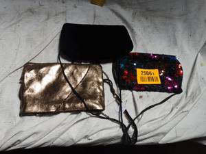 lot 25061 image: Lot of 3 small designed purses.