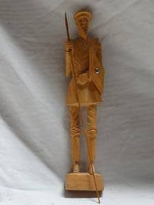 lot 25075 image: vintage Don Quixote wooden folk art sculpture