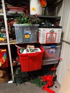 lot 25095 image: HUGE huGE HUge lot of Christmas decorations.