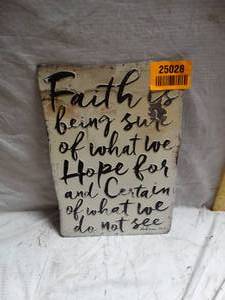 lot 25028 image: Bible Verse Metal Sign