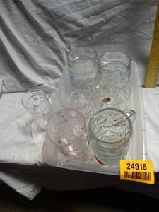 lot 24918 image: Lot of Misc. Glass Mugs