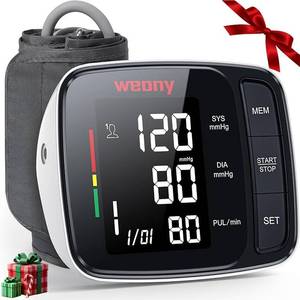 lot 763 image: WEONY Blood Pressure Monitor,Upper Arm Blood Pressure Monitors for Home Use,FSA&HSA Eligible Digital Blood Pressure Machine,Adjustable 8.7-17 Blood Pressure Cuff Backlight LCD 2  90 Memory - Retail $24