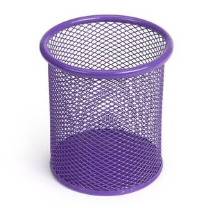 lot 766 image: Tamaki Pen Holder Cup for Desk, Desk Organizer Wire Mesh Pencil Cup Holder for Desk Office Pen Organizer (Purple) - Retail $6