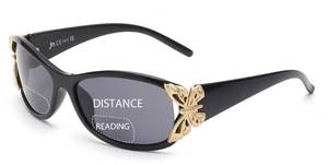 lot 768 image: JM 1 Pack Bifocal Reading Sunglasses for Women Fashion Sun Readers Outdoor Reading Glasses UV400 Protection Black & Tortoise 2.5 - Retail $22