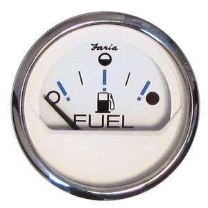 lot 778 image: Faria Beede Instruments Faria 13818 Chesapeake Fuel Level Gauge - White SS, 2 - Retail $57