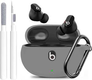 lot 786 image: Olytop for Beats Studio BudsBuds  Case with Cleaner kit 20212023, Soft Silicone Cover New Beat Studio Buds Plus Protective Skin with Keychain for Beat Studio BudsBud Plus Charging Case, Grey - Retail $10