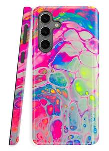 lot 794 image: TGABORFU Dual Guard Case for Samsung Galaxy S25 Plus 5G, Heavy Duty Dual-Layer Shockproof Protective Phone Case,Colorful Bubbles