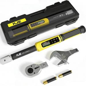 lot 811 image: KJE 12 Adjustable Digital Torque Wrench, �1% Accuracy, 1.5-99.6 Ft.lb2-135 Nm, Replaceable head HVAC Torque Wrench set with 45mm Jaw, Vibration, Buzzer, and LED Indicator for Split AC, Moto, Car - Retail $117