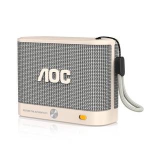 lot 869 image: AOC Portable Bluetooth Speaker, Shower Speaker, BT 5.4 with Wireless Stereo Pairing, BassUp, IP65 Waterproof, Dustproof, 30-Hour Playtime, Compact Small for Home, Outdoors, Travel, White