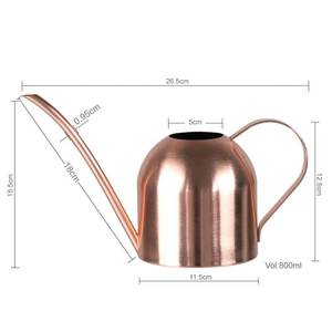 lot 874 image: Stainless Steel Watering Can for Indoor Plants �� Long Spout, Gentle & Even Watering, Precision Plant Water Can, Rose Gold 30 oz  E.Palace - Retail $25