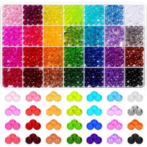 lot 879 image: Paxcoo 700 Pcs Crystal Acrylic Beads Faceted Bicone Gem Beads for Jewelry Making (8 MM) - Retail $10