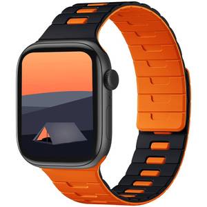 lot 899 image: Bandletic Compatible with Apple Watch Bands for Men, Dual Sided Reversible Magnetic Silicone Sport Strap for iWatch 49mm(Ultra 321),46mm(Series 1110),45mm(987),44mm(SE3SE2SE654),42mm(321) - Retail $30