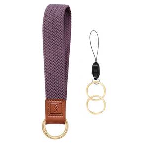 lot 901 image: Fishent Stretchy Key Chain, Cute Keychain Wristlet, Upgraded Woven Wrist Lanyard for Keys, Key Chains for Women Men Car Keys ID Badges Card Wallet Phone, Smoky Violet - Retail $7