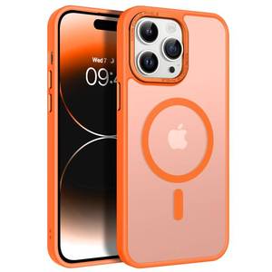 lot 903 image: BENTOBEN Magnetic for iPhone 14 Pro Case Compatible with Magsafe Translucent Matte 14 Pro Phone Case Slim Fit Shockproof Women Men Girls Boys Protective Cover Cases for iPhone14 Pro 6.1, Orange - Retail $14