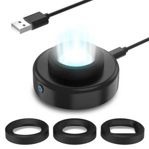lot 935 image: ECEEN Solar Watch Charger, 8H Timing Off with Men, Women & Square 3 Caps, LED UV Light Fast Charge Eco Driver Watches Compatible CasioToughProtrekSeikoCitizenGarminTimexBeringFANMIS (Black) - Retail $19