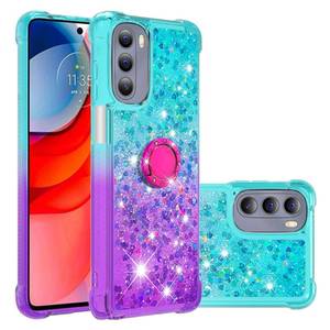 lot 944 image: Dinglijia Case for Moto G Stylus 2022 4G,Gradient Quicksand Series Glitter Bling Flowing Liquid Floating TPU Bumper Cushion Reinforced Corners Women Phone Case for Moto G Stylus 2022,Blue-Purple - Retail $10