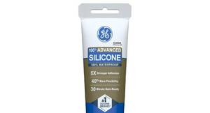 lot 946 image: GE Advanced Silicone Caulk for Window & Door, Clear, 2.8 fl oz Tube, 1 Pack - 100% Waterproof Silicone Sealant, 5X Stronger Adhesion, Freeze & Sun Proof - Retail $8