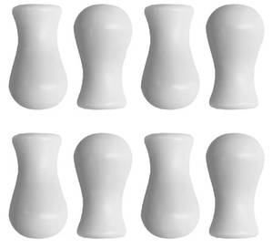 lot 953 image: GSHLLO 8 Pcs Wood Cord Tassels Knobs Window Hanging Blind Ball Pulls Cord Drop Small Pendants for Curtain White - Retail $0
