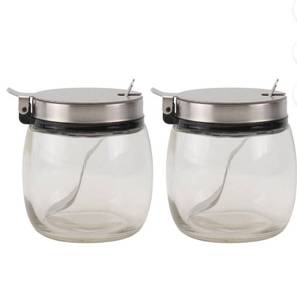 lot 962 image: Kitchen Salt Containers Glass 2Pcs 3.1x3.1x3.1in - Retail $0