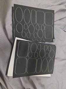 lot 972 image: Puffer Down Jacket Patches, Self-Adhesive Nylon Puffer Jacket Repair Patch, Round Waterproof Stick on Tape for Coat Clothing Tent Sleeping Bags Ski Pants Holes Repairing- Black - Retail $0