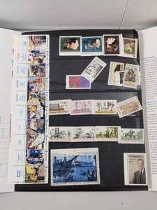 lot 141 image: US Postal Service Commemorative Stamp Collection with Album With Stamps