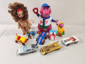 lot 162 image: Mixed Toy Collection with Die-Cast Cars and Character Figures