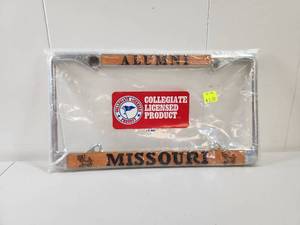 lot 184 image: University of Missouri Tigers Alumni License Plate Frame Vintage