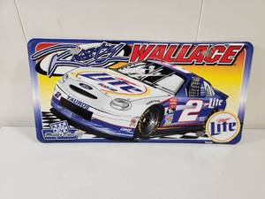 lot 185 image: Rusty Wallace NASCAR Miller Lite License Plate