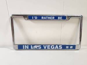lot 186 image: Id Rather Be In Las Vegas License Plate Frame