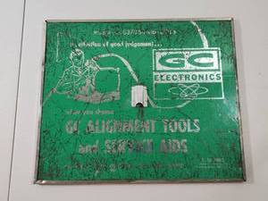 lot 189 image: GG Electronics Alignment Tools Service Aids Advertising Sign