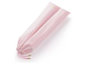 lot 63018 image: Storage Bag for Mahjong Racks and Pushers, 2 Compartments Fits 4 Racks Velvet Drawstring Pouch with Soft Sleeves, Mahjong Accessory Organizer (Pink) - Retail $15