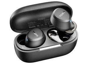 lot 63040 image: TOZO A1 Wireless Earbuds Bluetooth 5.3 Light Weight in Ear IPX5 Waterproof Headphones 2 Mic for AI Calls, Immersive Premium Sound Bass Headset with Charging Case, - Retail $25