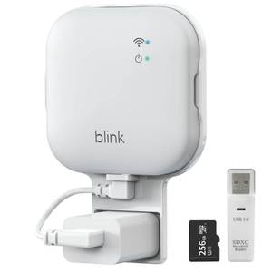 lot 63057 image: Wall Sync Module XR Mount, No-Drilling Mount for Blink OutdoorIndoor Security Cameras, USB-C Cable, SD Card Reader (Sync Module XR Not Included) - Retail $24