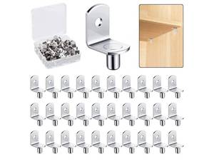 lot 63059 image: 14 Inch Shelf Support Peg Support Cabinet Shelf Pins Shelf Bracket Pegs with Hole L-Shaped Furniture Replacement Peg for Cabinets, Shelves - Retail $6
