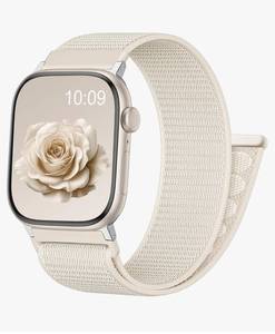 lot 63062 image: Nylon Sport Loop Band Compatible with Apple Watch Band 40mm 42mm 41mm 38mm 44mm 45mm 46mm 49mm Women Men, Cute Soft Stretchy Elastic Strap for iWatch Series 11 10 9 8 7 6 5 4 3 2 1 SE Ultra 2 3 - Retail $8