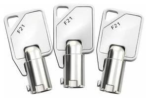 lot 63063 image: F21 Toolbox Keys Compatible with Craftsman Gladiator GarageWorks Tool Chest, Pre-Cut Key Code, 3 Pack - Retail $8