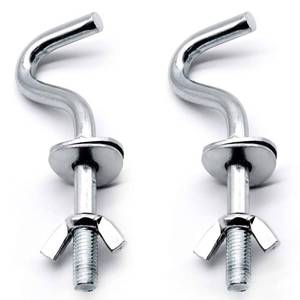 lot 63065 image: Zinc Heavy-Duty Replacement Hooks Holding Hammock Fit 38 Inch Dia. 1-14 to 2 Inch Long Hole on Hammock Stand - 2 Packs - Retail $10