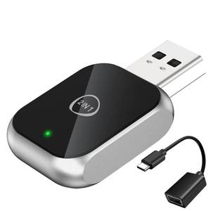 lot 63074 image: Android Auto Wireless Adapter Carplay - 2 in 1 Wireless Android Auto Car Adapter & Car Play, Stable Control No Delay, Silver - Retail $38