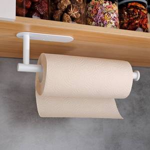 lot 63081 image: Paper Towel Holders, Paper Towels Rolls, Paper Bulk- Self-Adhesive Under Cabinet Wall Mount Countertop, Both Available in Adhesive and Screws for Kitchen, Pantry, Sink, Bathroom Stainless Steel-White - Retail $13