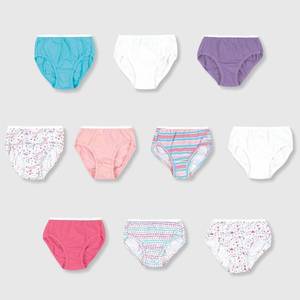 lot 63096 image: Hanes Toddler Girls Cotton Briefs 10pk - Colors Vary 4T Lightweight Mid Rise Pull-On Underwear - Retail $20