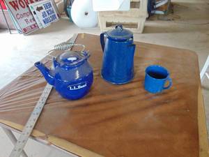lot 3217 image: Cast and Enamelware - LL Bean Teapot is Cast