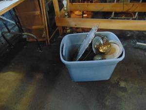 lot 3232 image: Tub Full of Assorted Silverplate