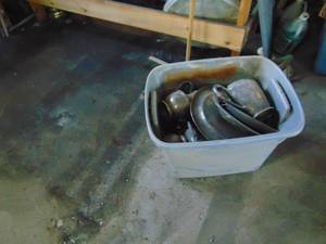 lot 3233 image: Tub Full of Assorted Silverplate