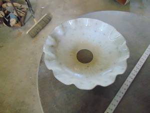 lot 3248 image: Large Atomic Light Shade - Needs Cleaning