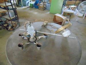 lot 3250 image: Pair of Vintage Light Fixtures - for parts or repair