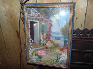lot 3311 image: Vintage Print - Oil On Canvas 