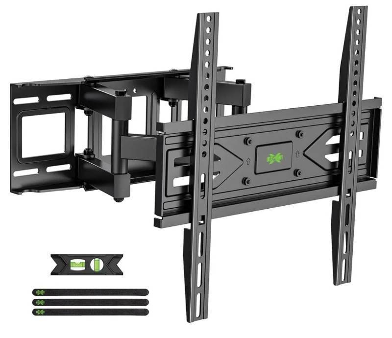 lot 57745 image: Full Motion TV Wall Mount for Most 32-70 inch TVs up to 99 lbs, Wall Mount Bracket with Dual Articulating Arms, Swivel, Tilt, Max VESA 400x400mm, TV Mount Fits 1216 Wood Studs - Retail $30