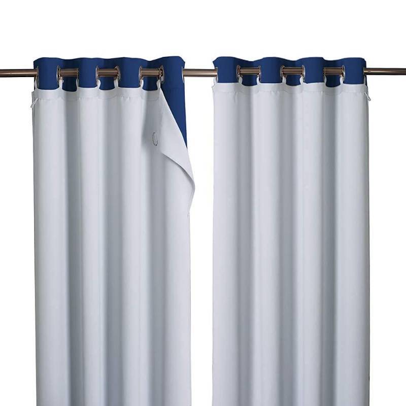 lot 46149 image: NICETOWN Blackout Curtain Liners for Sheer Curtains, Cold Heat Light Noise Blocking Liners with Rings Easy to Open and Closed, Thermal Liners for 84 inches Long Curtains, 1 Pair, 50 x 80 Per Panel - Retail $20