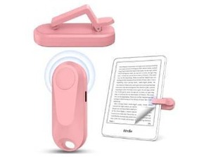 lot 72599 image: Page Turner for Kindle Paperwhite Oasis Kobo eReaders, Camera Camcorder Remote Controls, Page Turner Clicker for ipad Tablets Reading Novels with Wrist Strap Storage Bag - Retail $12
