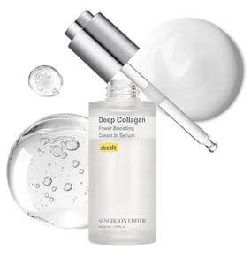 lot 72634 image: Deep Collagen Serum, 5% Volufiline  58% Low Molecular Collagen  2% Niacinamide, Hydrating & Smoothing Face Serum, Korean Skincare, 1.01 fl oz, Gifts for Women - Retail $19